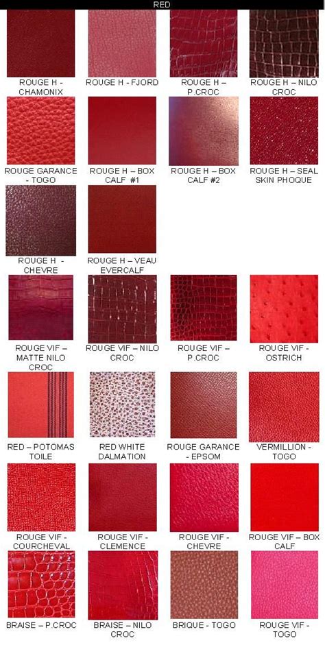 hermes epsom color chart.